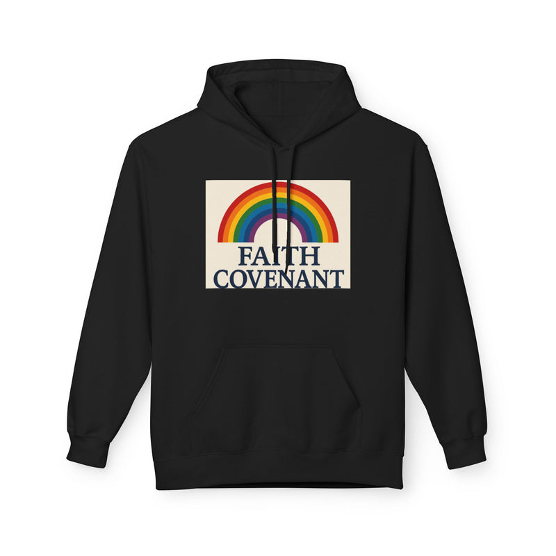 Faith Covenant Rainbow Hoodie — Retro Inspirational Christian Pullover