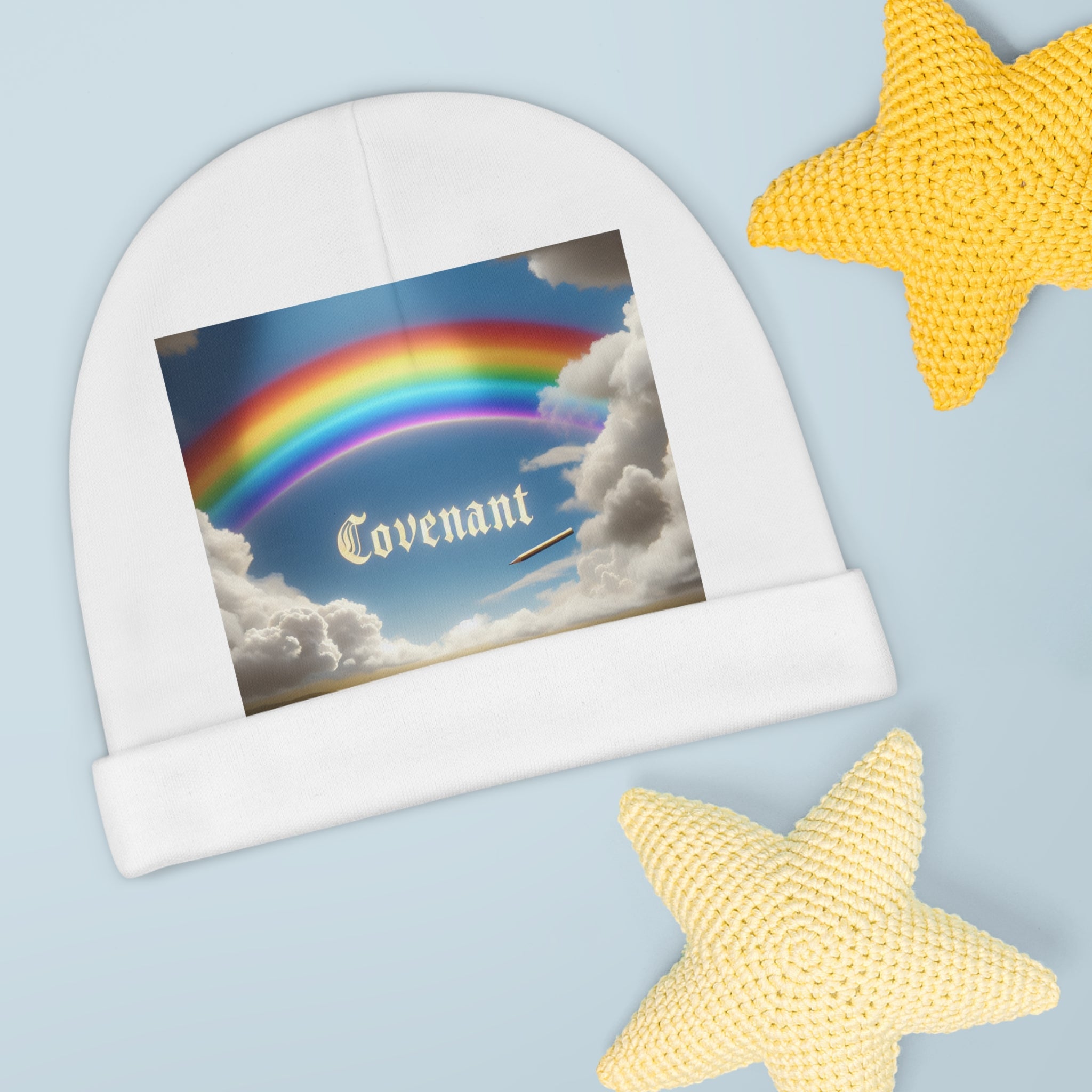 Covenant Rainbow Baby Beanie, Infant Beanie Printify