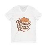Mama Bear V-Neck Tee, Cute Mom Shirt, Comfortable Tee Printify