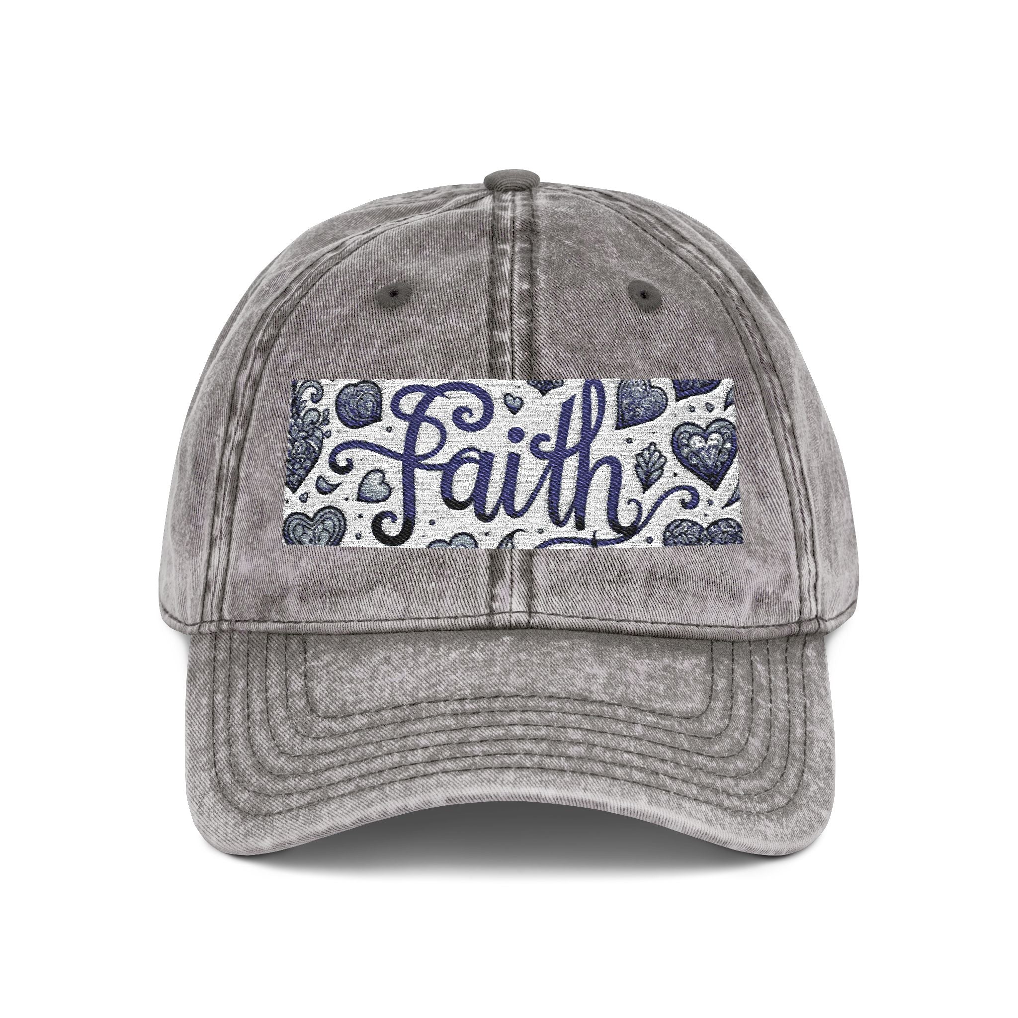 Embroidered Cap - Faith Vintage Design, Faith Apparel, Women's Cap