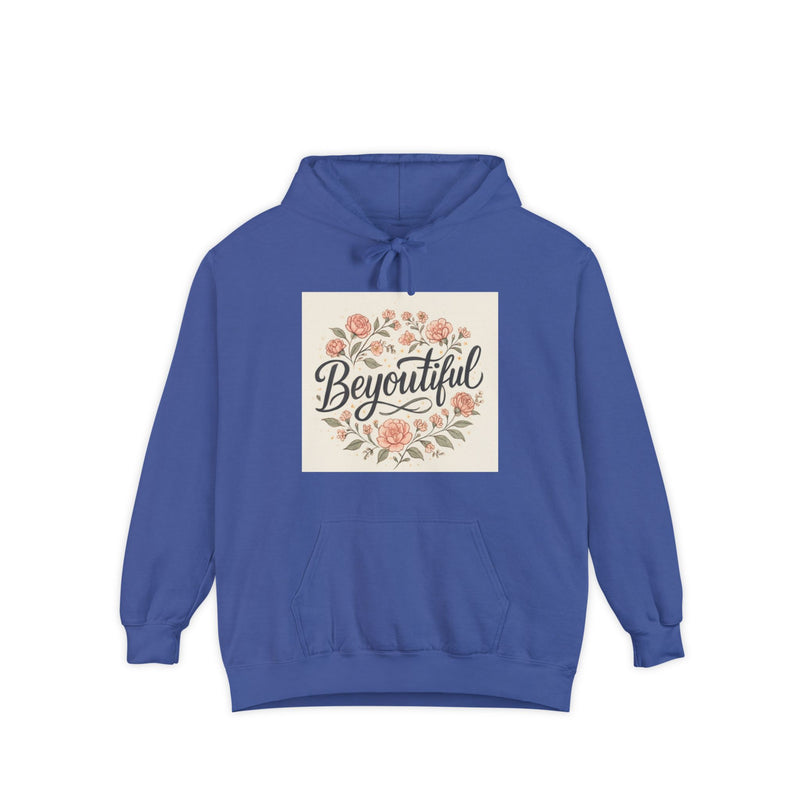 Beyoutiful Floral Hoodie, Comfortable Hoodie, Floral Design