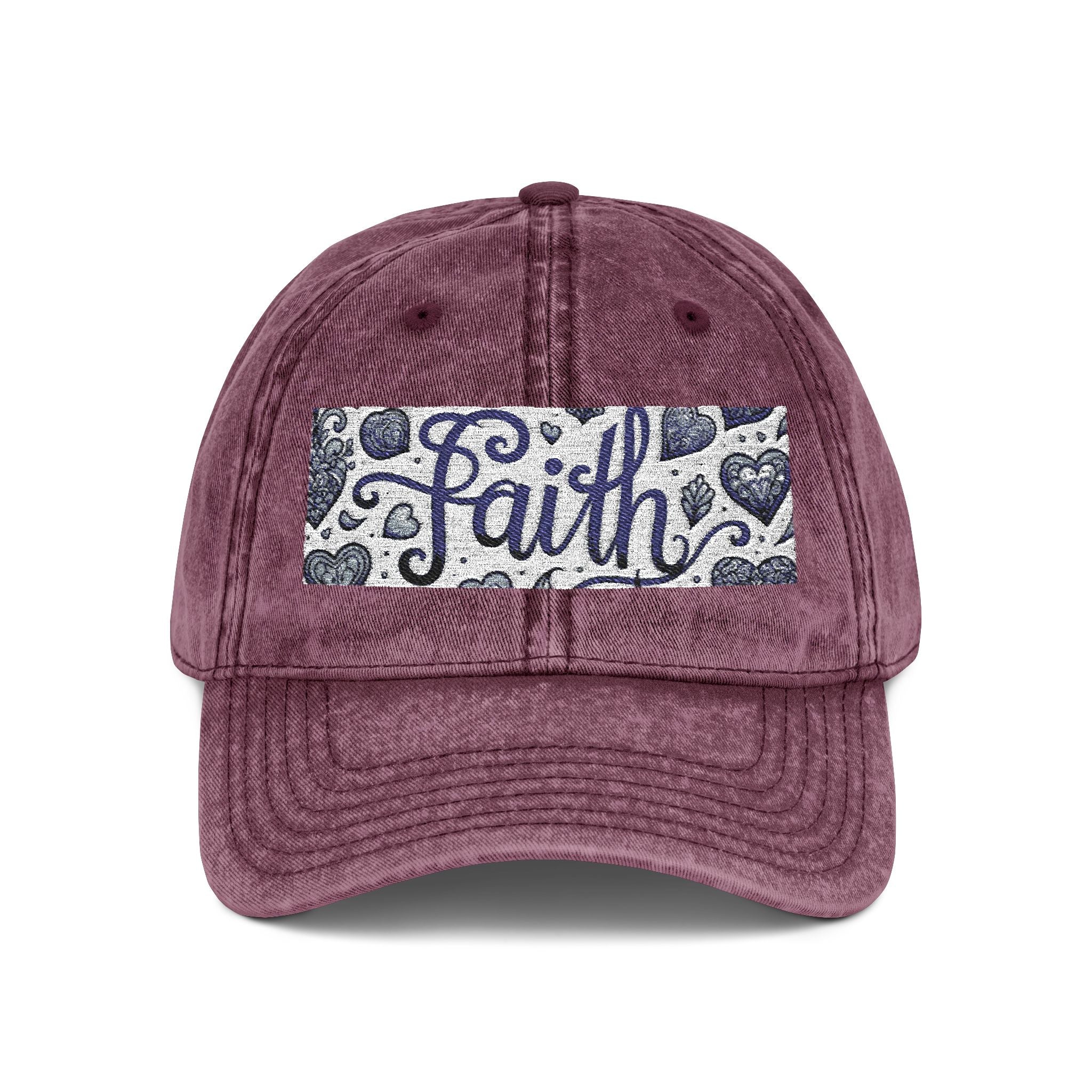 Embroidered Cap - Faith Vintage Design, Faith Apparel, Women's Cap