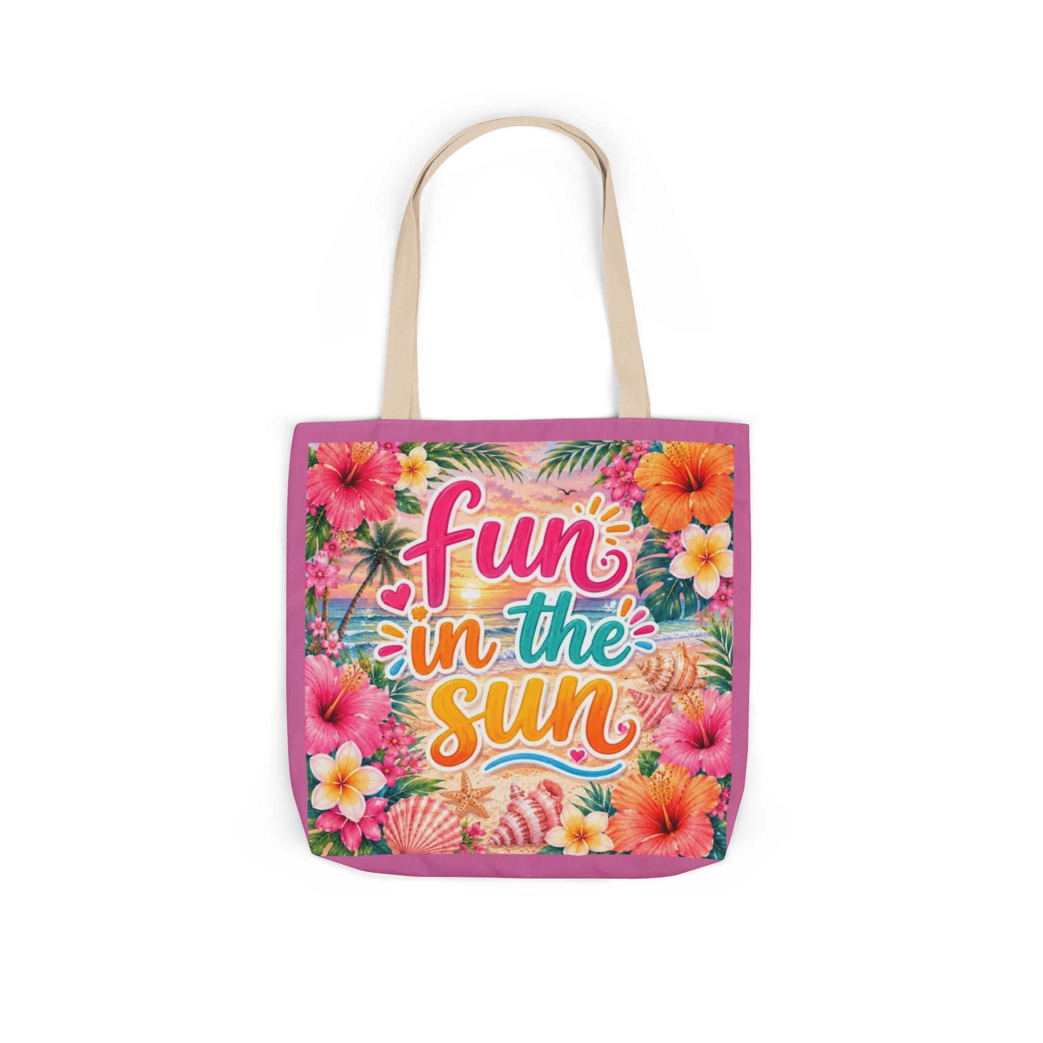 Fun in the Sun Floral Canvas Tote