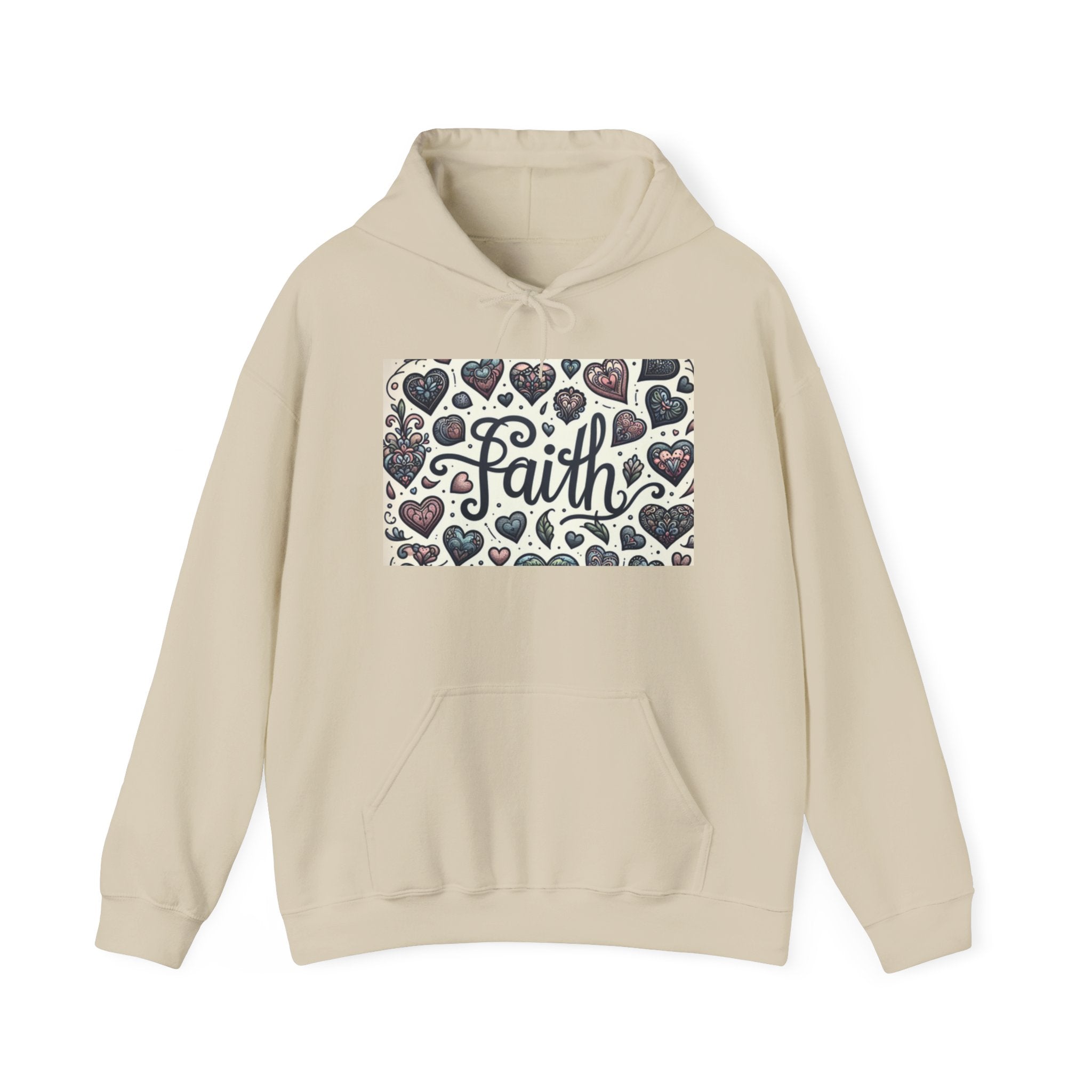 christian sweatshirt Faith Heart Hoodie, Cozy Sweatshirt skin