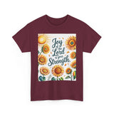 Joy of the Lord Sunflower Tee, Faith Shirt, Faith Based Apparel