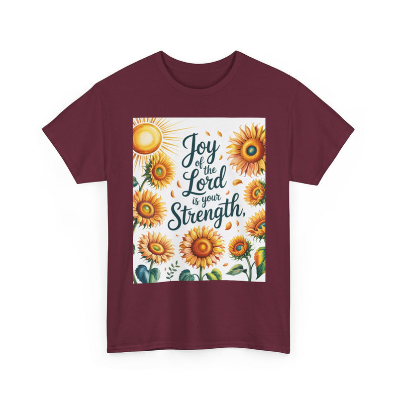 Joy of the Lord Sunflower Tee, Faith Shirt, Faith Based Apparel