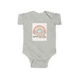 Rainbow Loved and Little Baby Bodysuit, Cute Infant Onesie, Baby Shower Outfit Printify