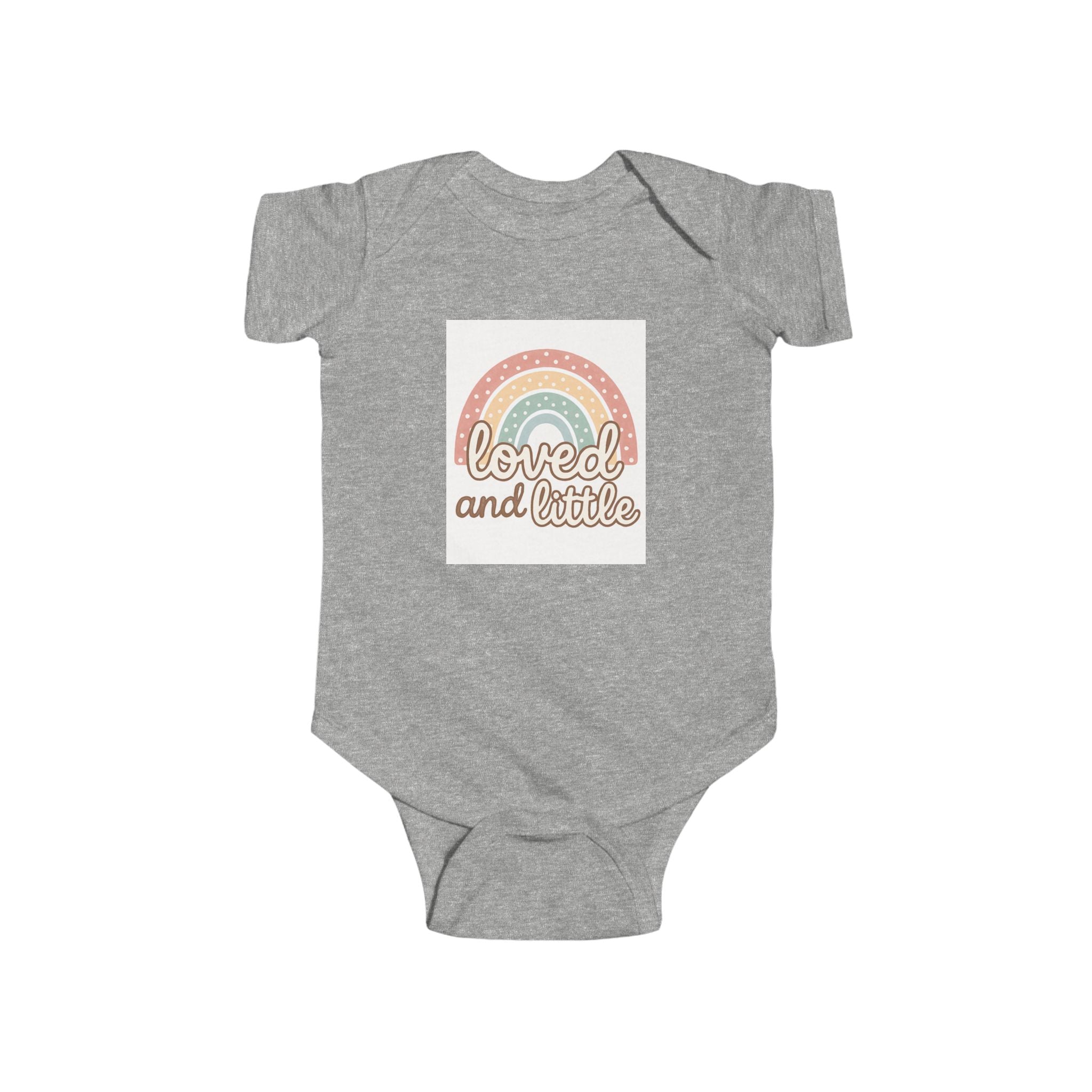 Rainbow Loved and Little Baby Bodysuit, Cute Infant Onesie, Baby Shower Outfit
