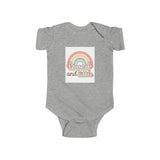 Rainbow Loved and Little Baby Bodysuit, Cute Infant Onesie, Baby Shower Outfit Printify
