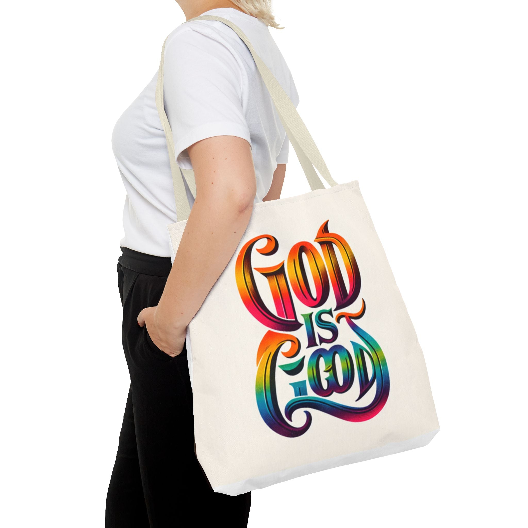 God is Good Tote, Christian Tote, Faith Statement Tote