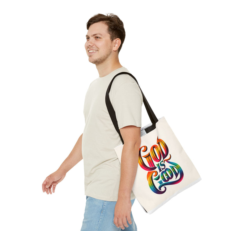 God is Good Tote, Christian Tote, Faith Statement Tote