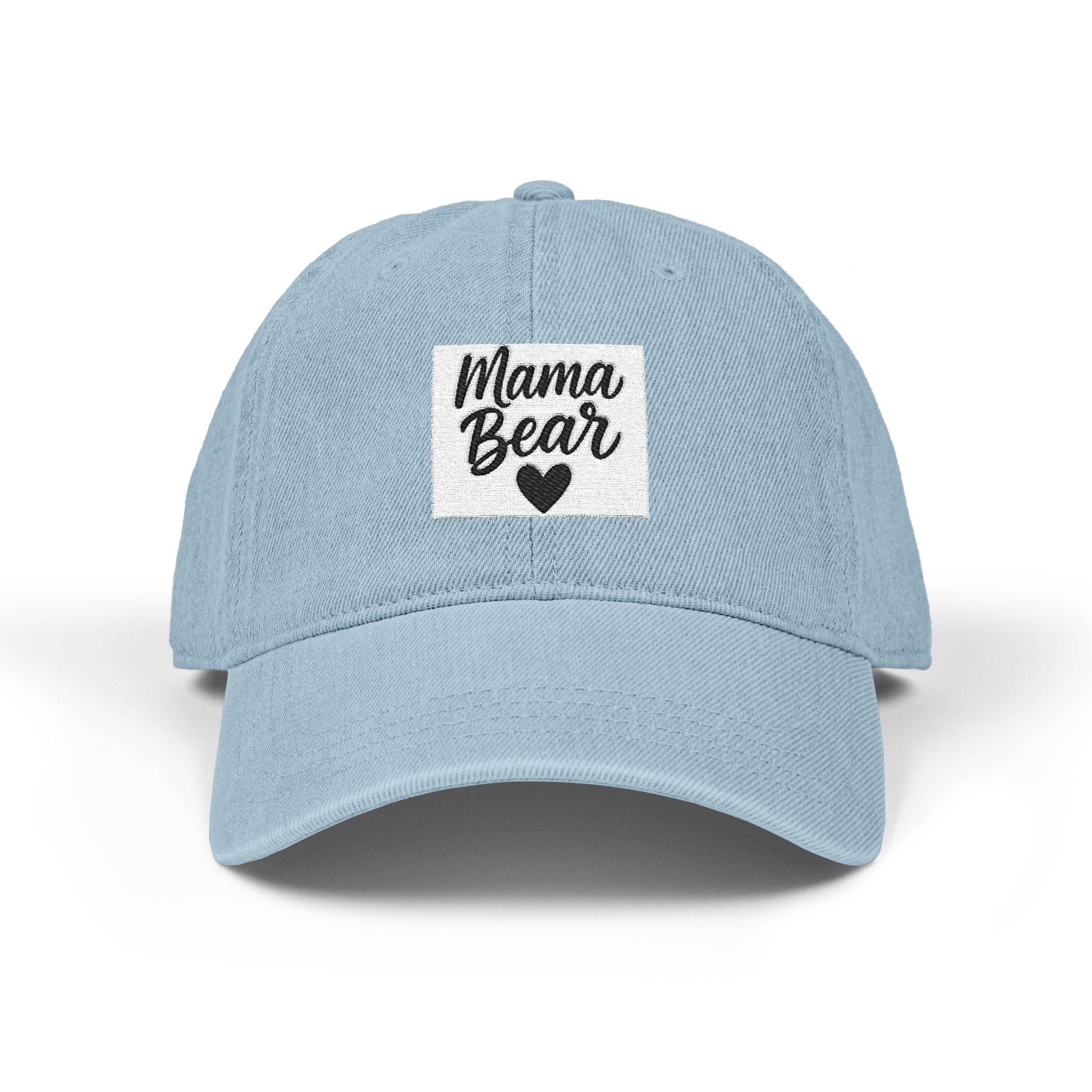 Mama Bear Denim Hat, Embroidered Hat, Denim Cap, Gift for Mom