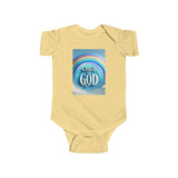 Rainbow Child of God Infant Bodysuit, Cute Baby Outfit, Christian Baby Wear Printify
