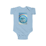Rainbow Child of God Infant Bodysuit, Cute Baby Outfit, Christian Baby Wear Printify