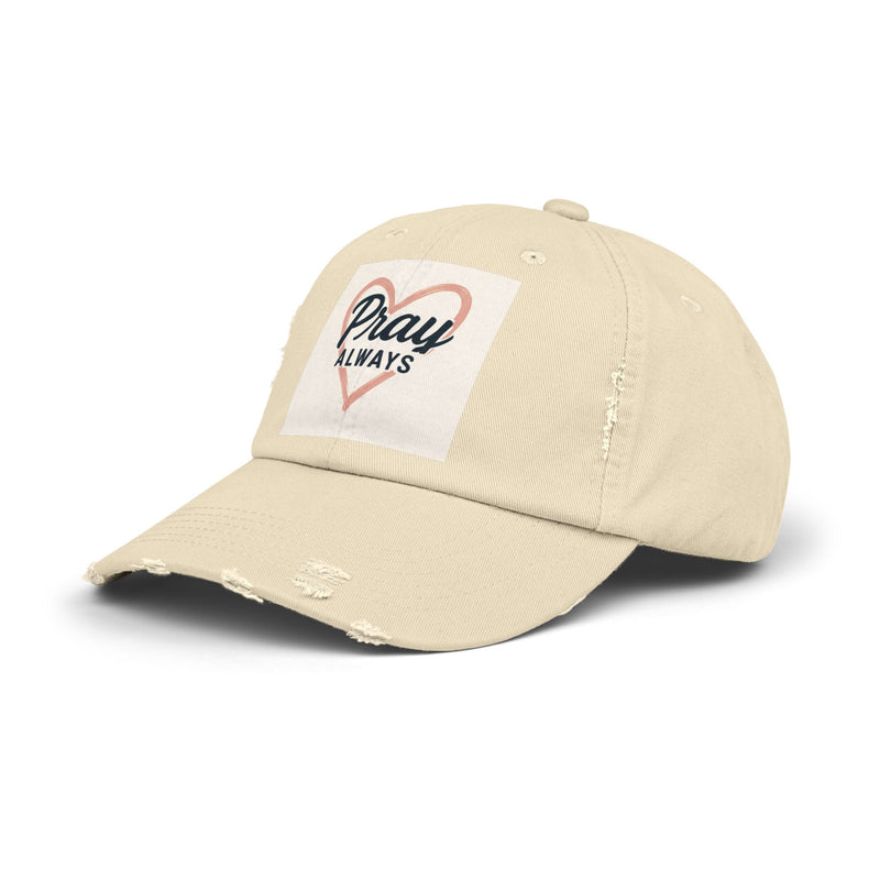 Pray Always Distressed Cap - Faith-Inspired Hat for Everyday Wear, Casual Style