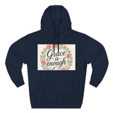Grace is Enough Floral Hoodie, Cozy Gift for Mom, Faith-Based Clothing