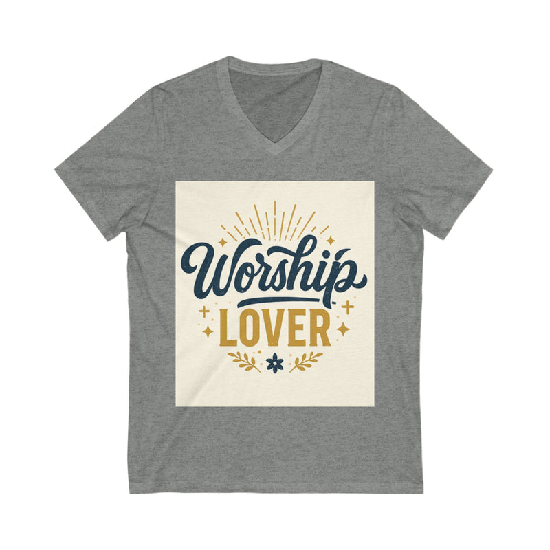 Worship Lover Tee, V Neck Shirt, Praise and Worship