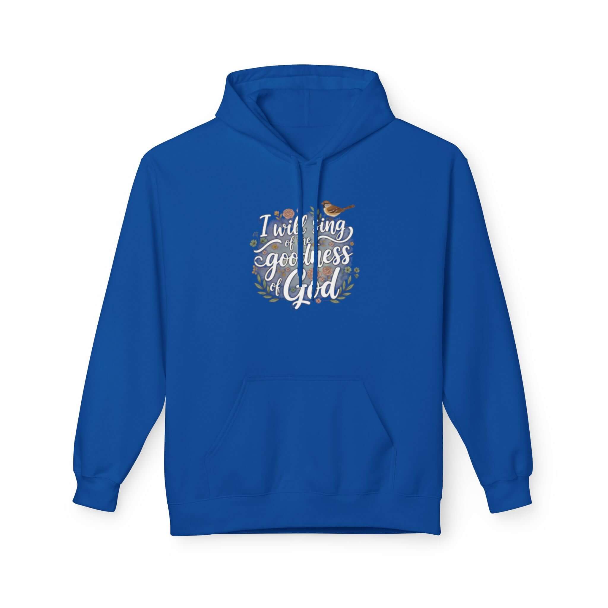Infant apparel God blue Hoodie  Faith-Inspired Midweight Fleece Hoodie