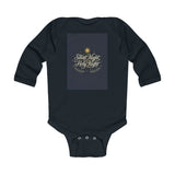 Silent Night Holy Night Infant Long Sleeve Bodysuit — Christmas Baby Onesie Printify