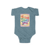 Jesus Loves You Infant Bodysuit, Baby Bodysuit, Cute Onesie
