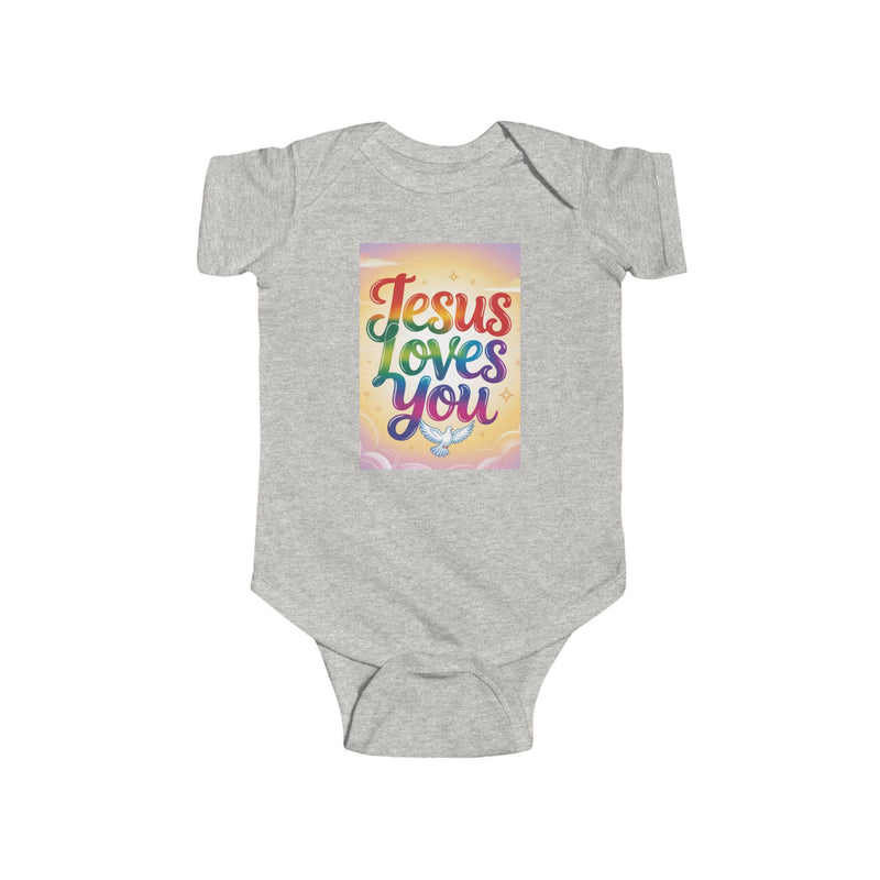 Jesus Loves You Infant Bodysuit, Baby Bodysuit, Cute Onesie