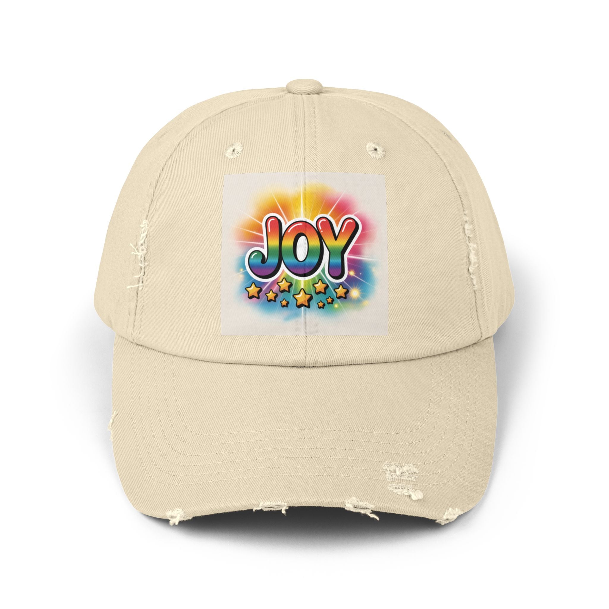 Joy Distressed Cap, Casual Wear, Distressed Cap