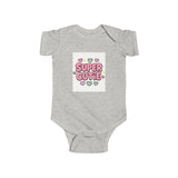 Girls Super Cutie Bodysuit, Baby Girl Outfit, Baby Shower Gift Printify