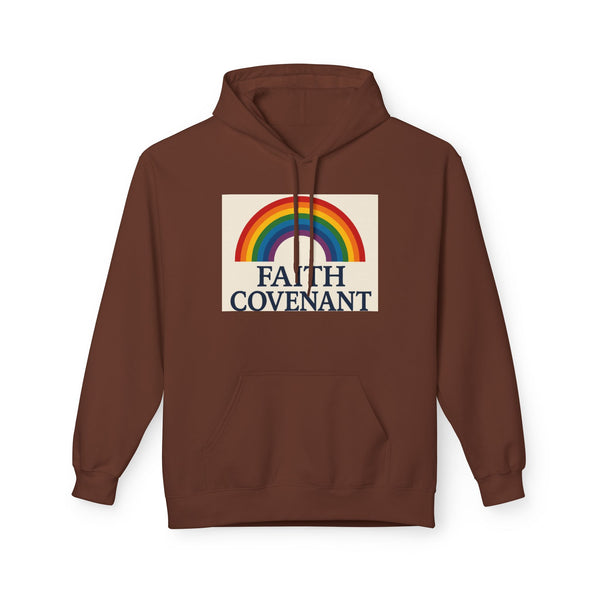 Faith Covenant Rainbow Hoodie — Retro Inspirational Christian Pullover