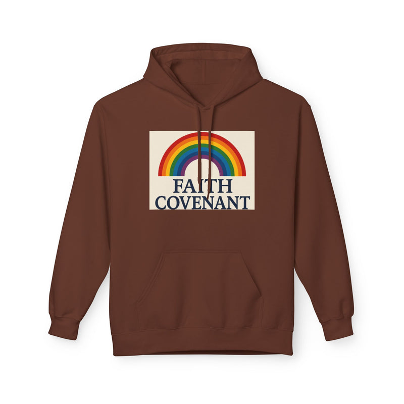 Faith Covenant Rainbow Hoodie — Retro Inspirational Christian Pullover