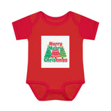 Infant Bodysuit — "Merry Merry Christmas Tree" Holiday Onesie Printify