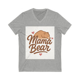Mama Bear V-Neck Tee, Cute Mom Shirt, Comfortable Tee
