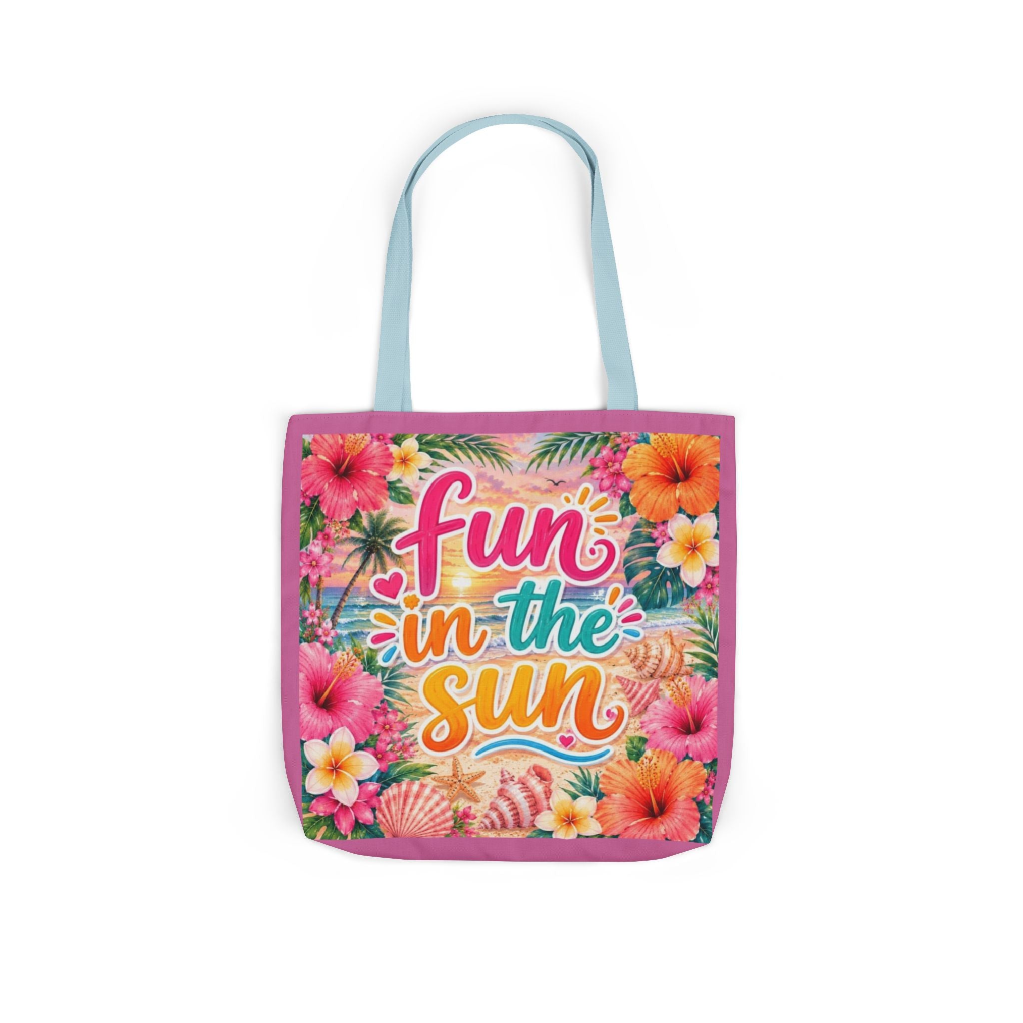 Fun in the Sun Floral Canvas Tote