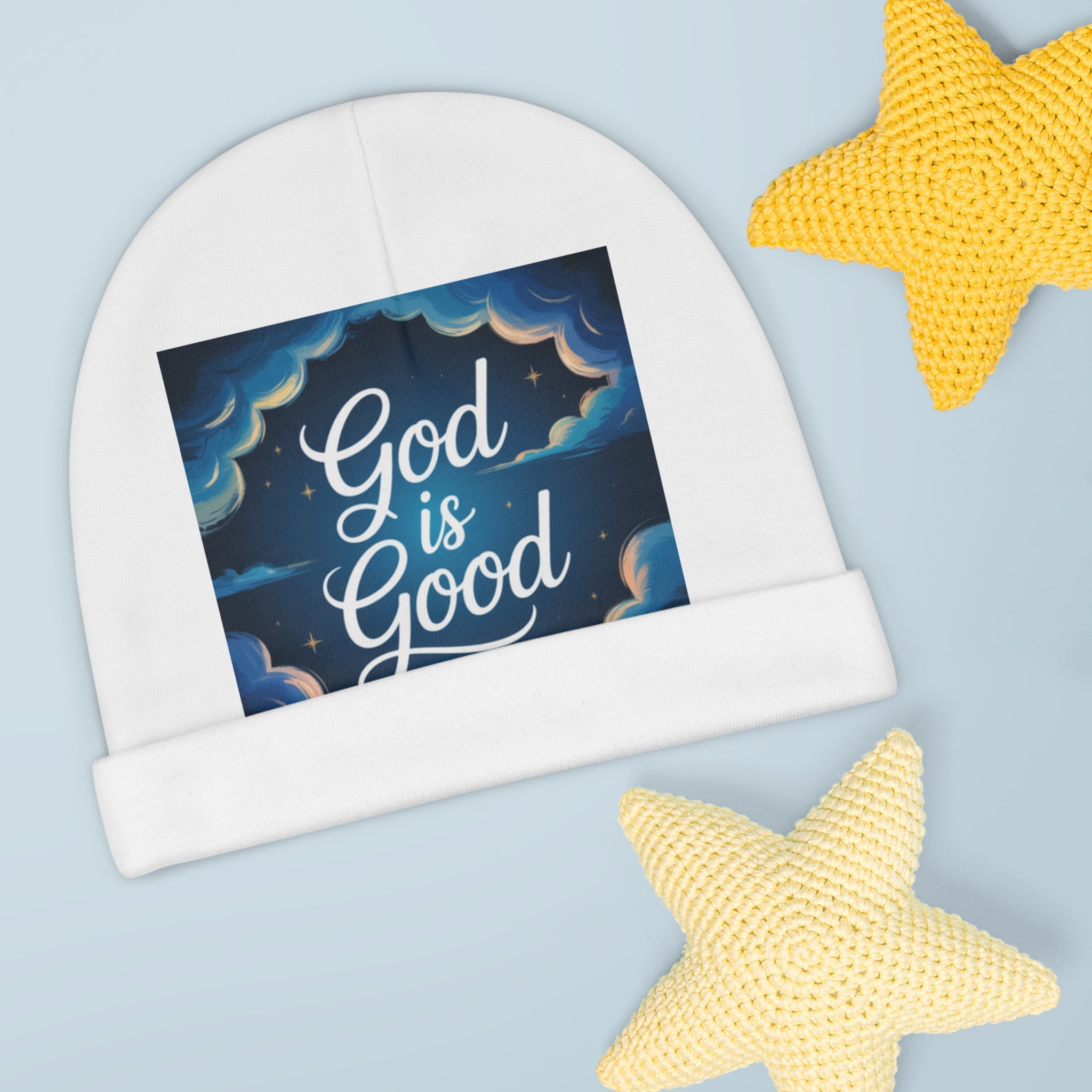 God is Good Baby Beanie, Cute Beanie Printify