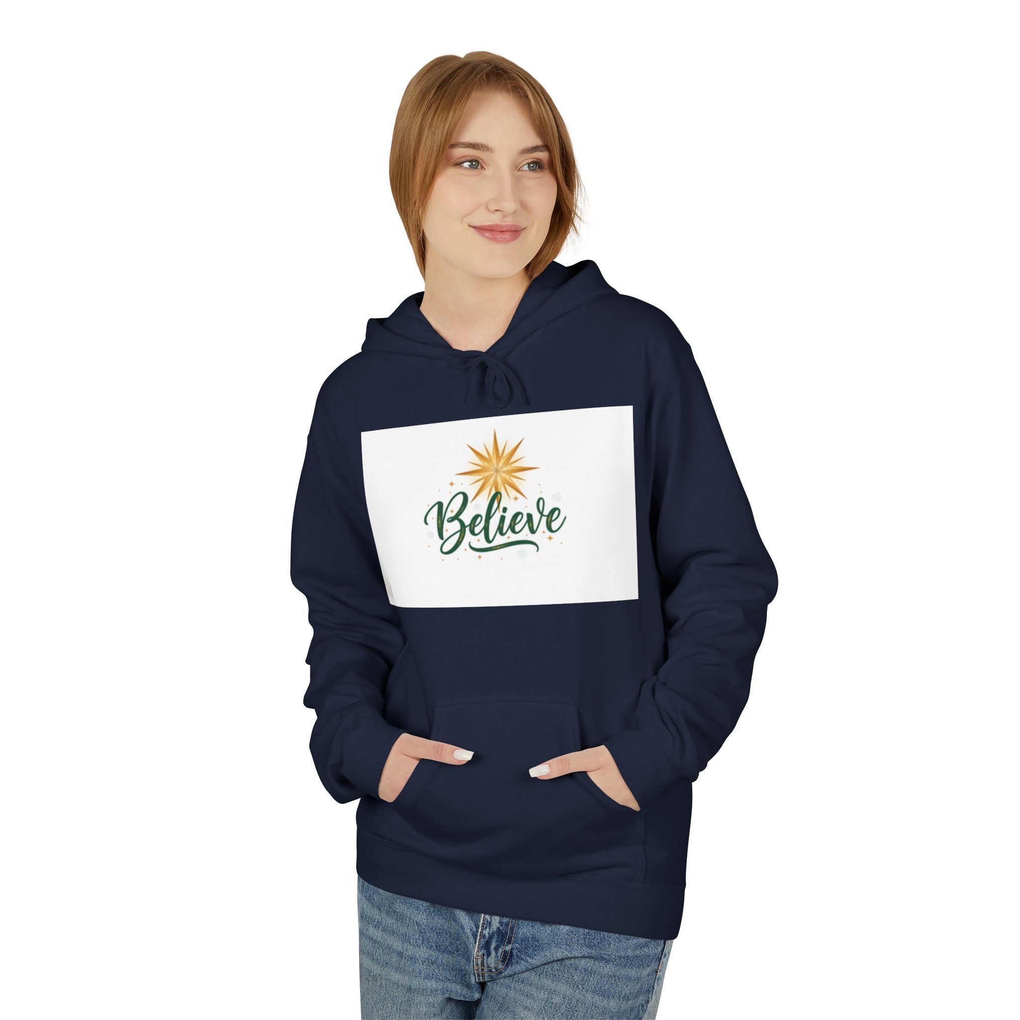  christian sweatshirt Believe Holiday Hoodie  black