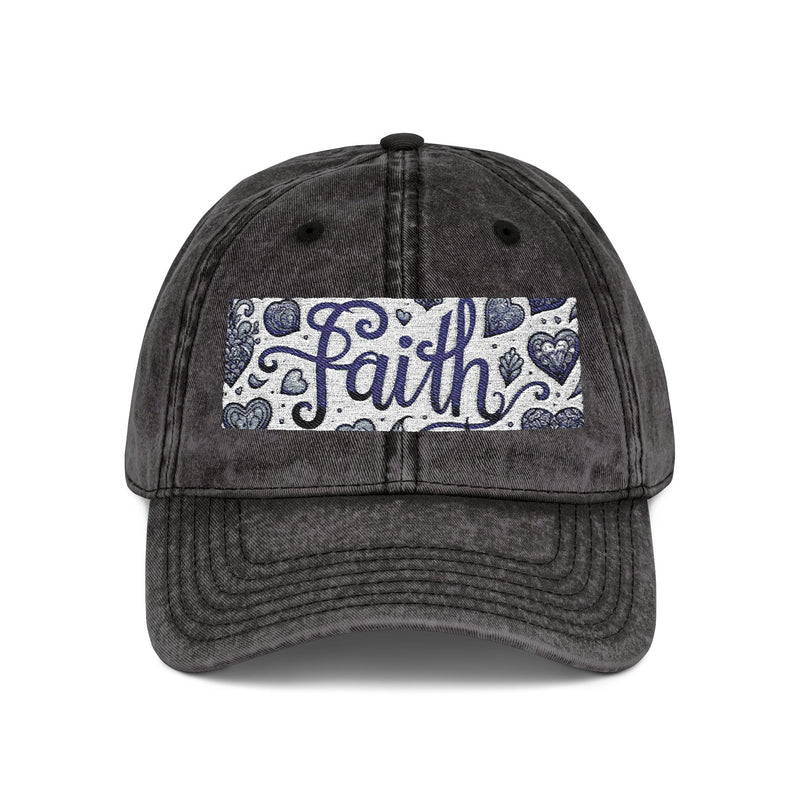Embroidered Cap - Faith Vintage Design, Faith Apparel, Women's Cap