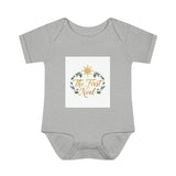 Infant Bodysuit – "The First Noel" Christmas Baby Onesie Printify