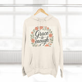 Grace is Enough Floral Hoodie, Cozy Gift for Mom, Faith-Based Clothing