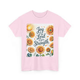 Joy of the Lord Sunflower Tee, Faith Shirt, Faith Based Apparel