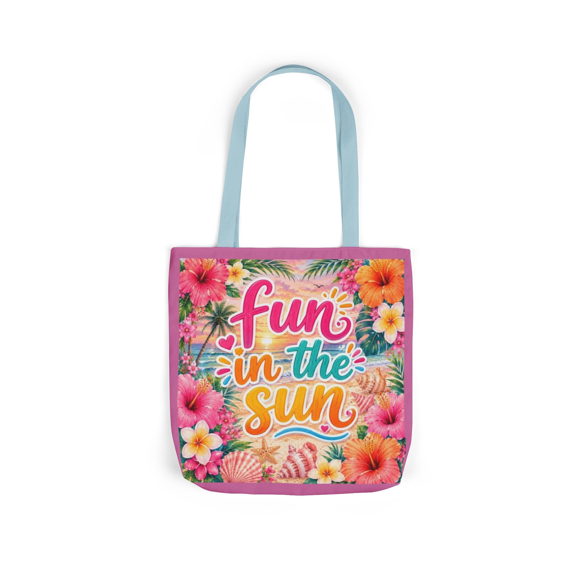 Fun in the Sun Floral Canvas Tote