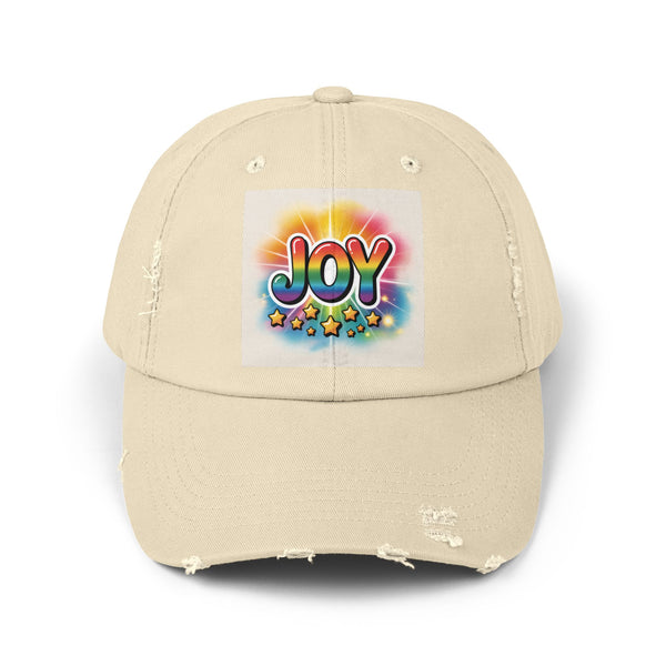 Joy Distressed Cap, Casual Wear, Distressed Cap