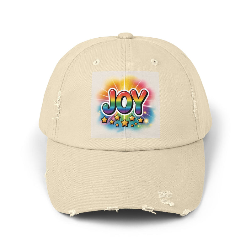 Joy Distressed Cap, Casual Wear, Distressed Cap