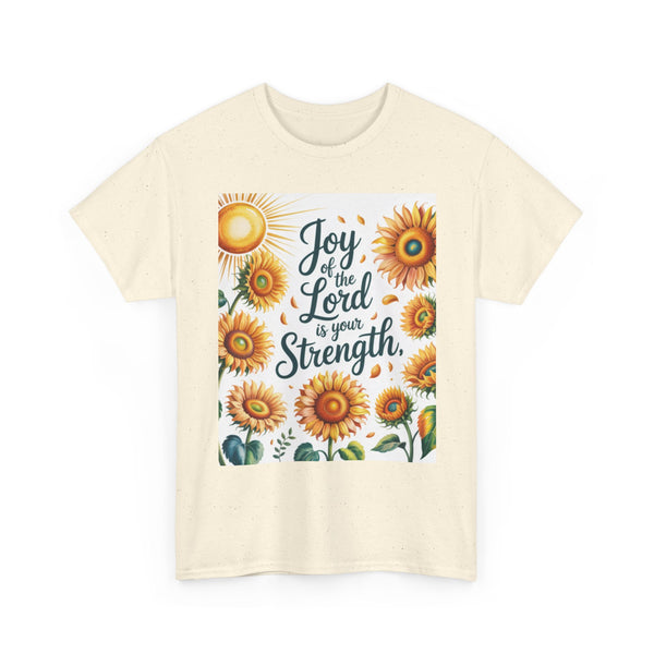 Joy of the Lord Sunflower Tee, Faith Shirt, Faith Based Apparel
