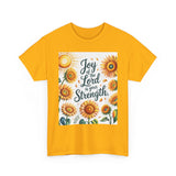 Joy of the Lord Sunflower Tee, Faith Shirt, Faith Based Apparel