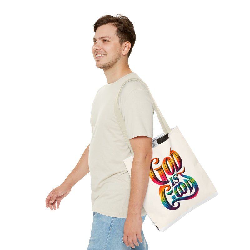 God is Good Tote, Christian Tote, Faith Statement Tote