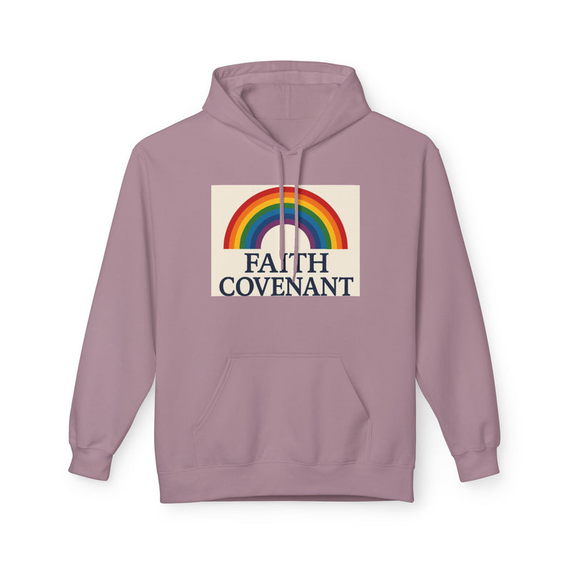 Faith Covenant Rainbow Hoodie — Retro Inspirational Christian Pullover