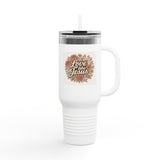 Floral Insulated Travel Mug, 40oz - Love like Jesus Tumbler, Blessed Drinkware Printify