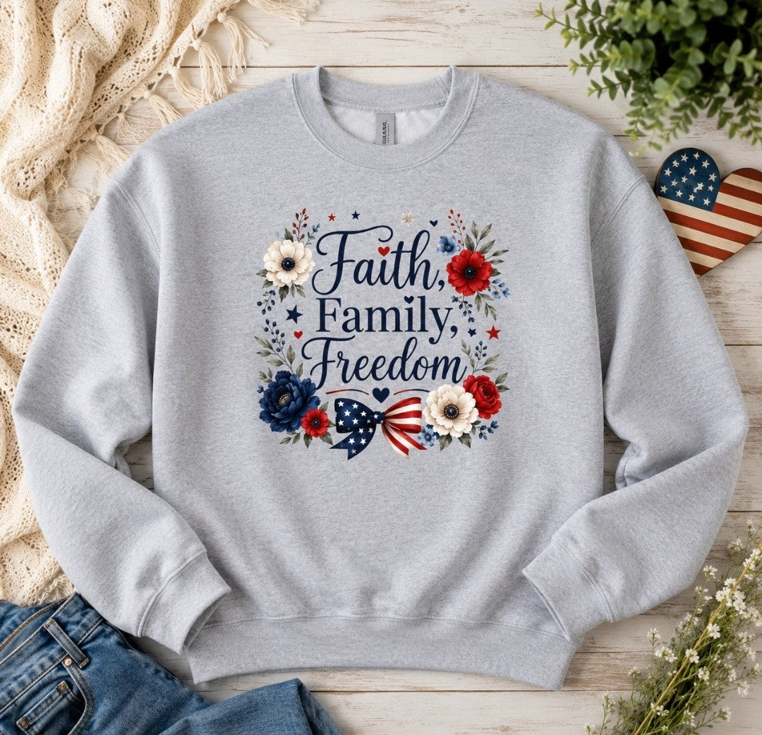 Faith Family Freedom American Sweatshirt