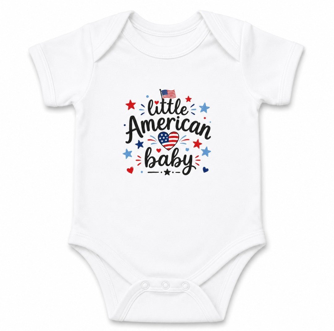 Patriotic Baby Bodysuit — Little American Baby Flag Infant Onesie - faithcovenant