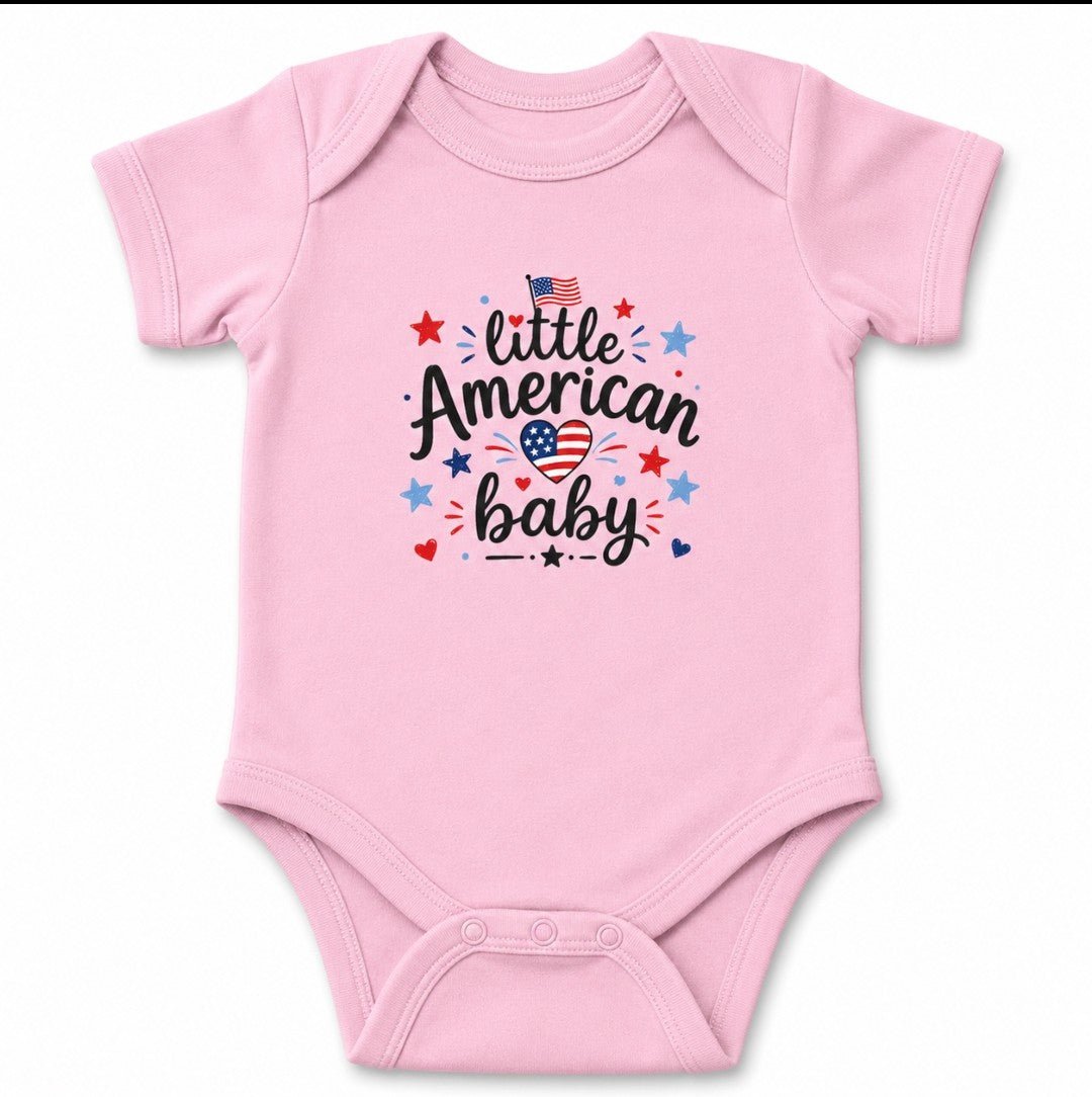 Patriotic Baby Bodysuit — Little American Baby Flag Infant Onesie - faithcovenant