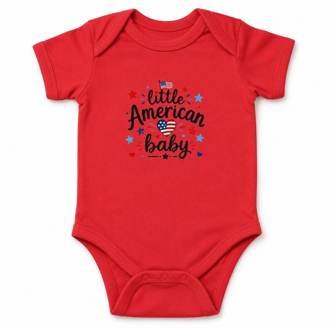Patriotic Baby Bodysuit — Little American Baby Flag Infant Onesie - faithcovenant
